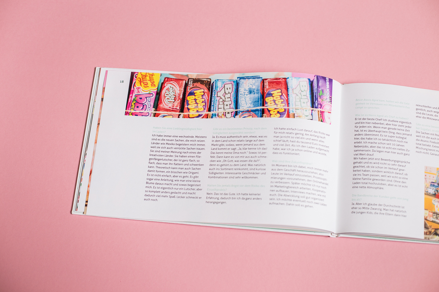 book page about sweets shop